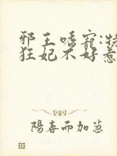 邪王嗜宠:特工狂妃不好惹