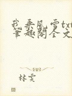 我乘风雪txt笔趣阁全文免费阅读封面