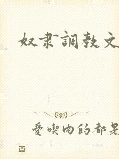 奴隶调教文