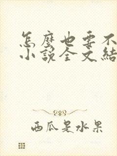 怎么也要不够她小说全文结局无弹窗