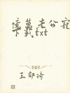 亿万老公宠上瘾下载txt