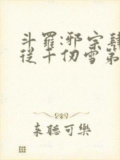 斗罗:邪宗肆虐从千仞雪第二部开始封面