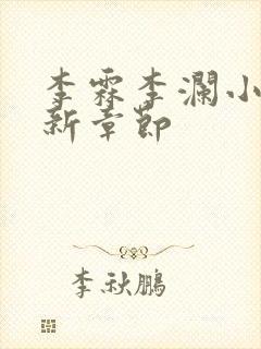 李霖李澜小说最新章节