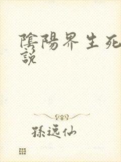 阴阳界生死河小说封面