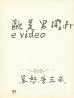 欧美男同free video