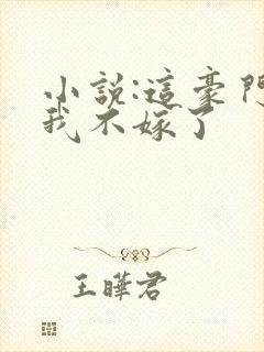 小说:这豪门,我不嫁了封面