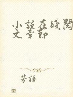 小说在线阅读全文章节