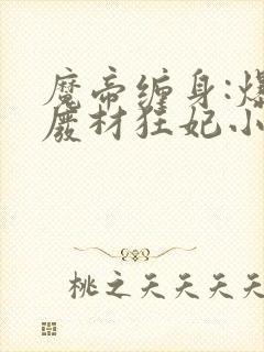 魔帝缠身:爆宠废材狂妃小说网