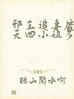 邪王追妻废材逆天四小姐多少字