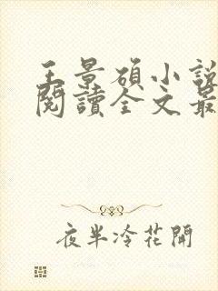 王景硕小说免费阅读全文最新章节