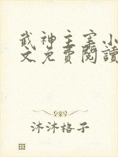 武神主宰小说全文免费阅读无弹窗