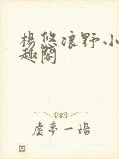 杨悠浪野小说笔趣阁