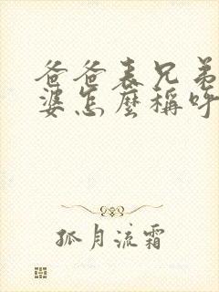 爸爸表兄弟的老婆怎么称呼