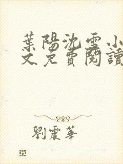 叶阳沈雪小说全文免费阅读最新章节