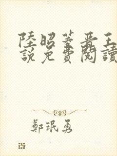 陆昭菱晋王的小说免费阅读