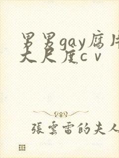 男男gay腐片大尺度cⅴ