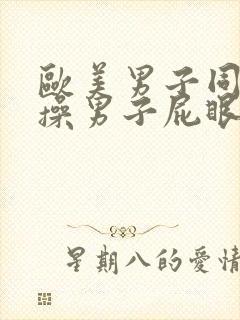 欧美男子同性恋操男子屁眼