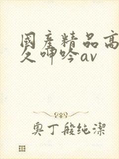 国产精品高潮久久呻吟av