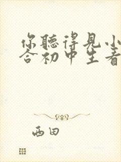 你听得见小说适合初中生看吗