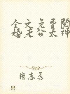 全文免费阅读隐婚老公太神秘