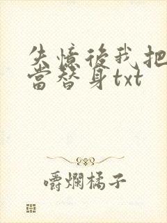 失忆后我把渣攻当替身txt