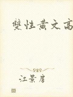 双性黄文高h封面