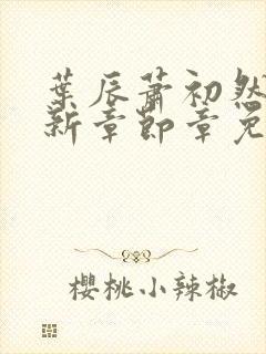 叶辰萧初然免最新章节章免费阅读