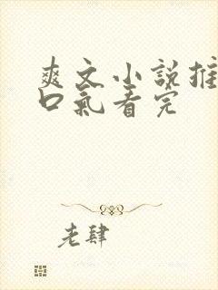 爽文小说推文一口气看完封面