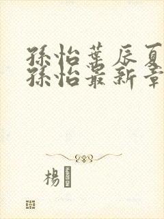 孙怡叶辰夏若雪孙怡最新章节