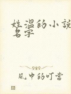 姓温的小说女主名字