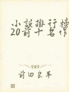 小说排行榜2020前十名作者