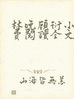 林晚顾衍小说免费阅读全文最新章节