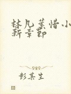 林凡叶惜小说最新章节封面