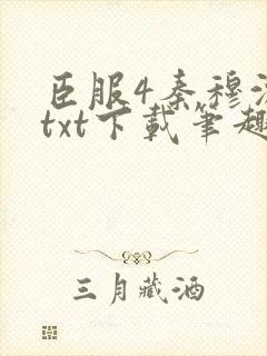 臣服4秦穆沈流txt下载笔趣阁