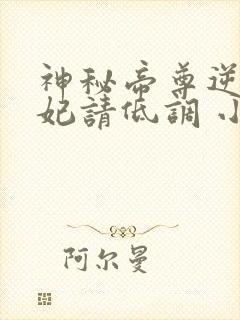 神秘帝尊逆天狂妃请低调 小说