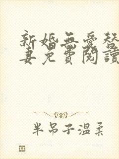 新婚无爱替罪前妻免费阅读全文