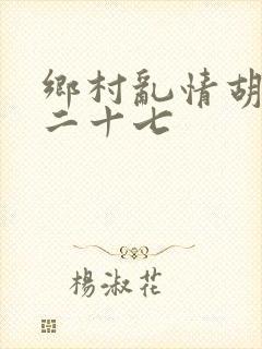 乡村乱情胡秀英二十七封面