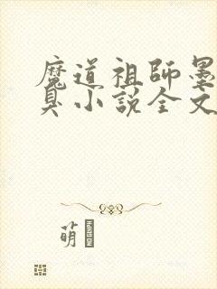 魔道祖师墨香铜臭小说全文封面