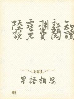 陆霆渊许知夏小说免费阅读最新章节