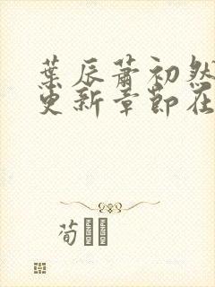 叶辰萧初然最新更新章节在线阅读