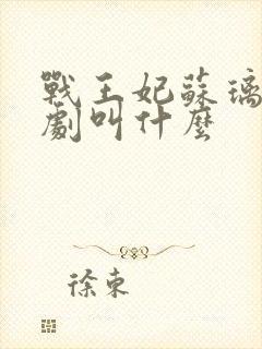 战王妃苏璃月短剧叫什么