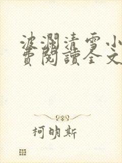 波澜清雪小说免费阅读全文最新章节