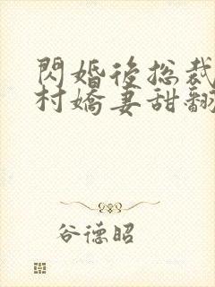 闪婚后总裁的农村娇妻甜翻了大结局封面