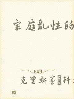 家庭乱性的小说封面