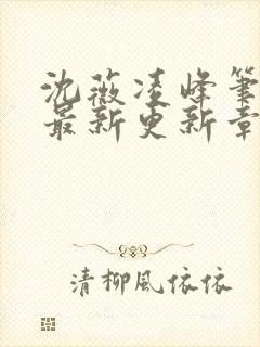 沈薇凌峰笔趣阁最新更新章节列表