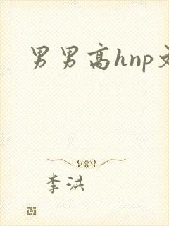男男高hnp文