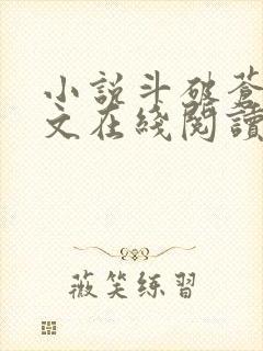 小说斗破苍穹全文在线阅读