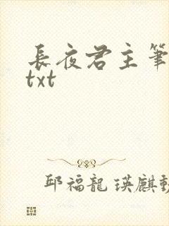 长夜君主笔趣阁txt