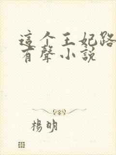 这个王妃路子野有声小说封面