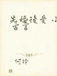 先婚后爱 小说 古言